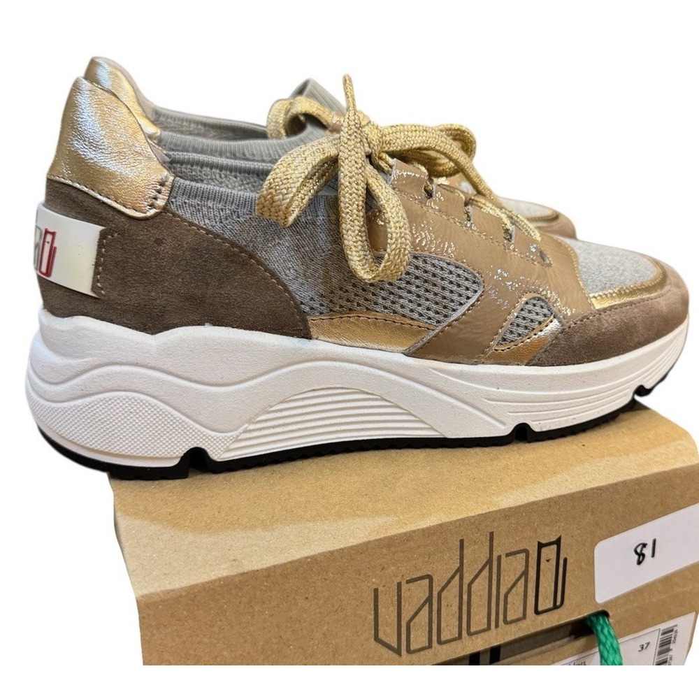 This is a Vaddia Bookie perforated sneaker Taupe Size 37 US 6.5-7 MSRP @ $230